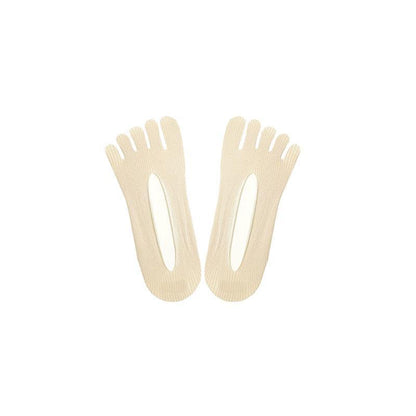 Five Finger Toe Socks Women Invisible Ankle Cut No Show Liner Low Cut Packs - Skin 1 Pair