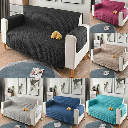 190x195cm Seater Pet Sofa Protector Cover Quilted Couch Covers Lounge Slipcover - Beige
