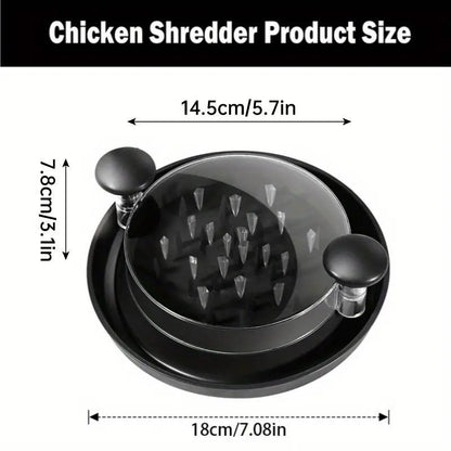 Chicken Breast Shredder Meat Mincer Tear Shredder Handheld Mincing Tool Kitchen - Black