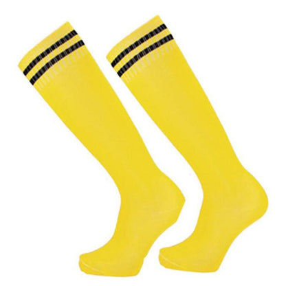 Mens Womens Sports Breathable Tube Long High Socks Knee Warm Casual Footy Soccer - Orange