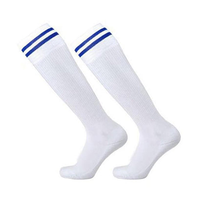 Mens Womens Sports Breathable Tube Long High Socks Knee Warm Casual Footy Soccer - Rose Red