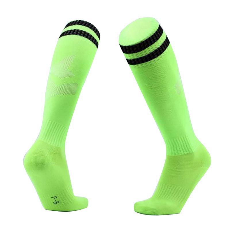 Mens Womens Sports Breathable Tube Long High Socks Knee Warm Casual Footy Soccer - White