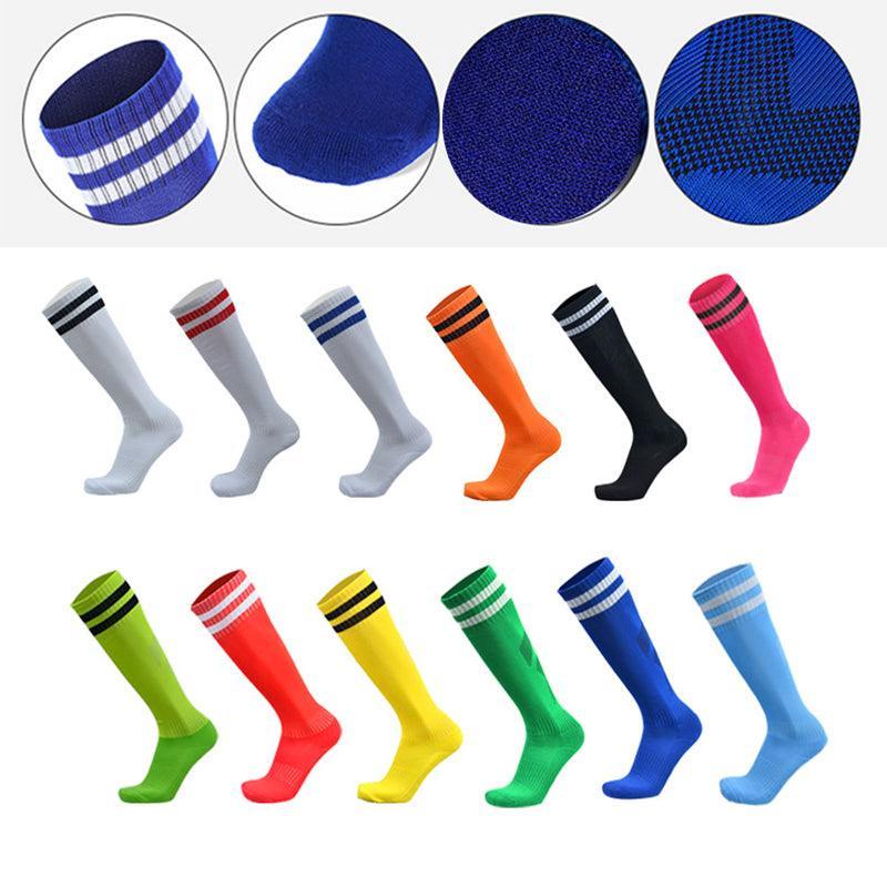 Mens Womens Sports Breathable Tube Long High Socks Knee Warm Casual Footy Soccer - Yellow