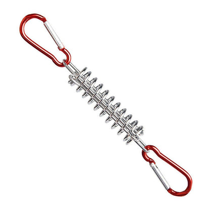 1 - 15PCS Outdoor Camping Tent Spring Wind Rope Buckle Fix Hook Buckles Silver Red - 1pair - Factory Direct Shop