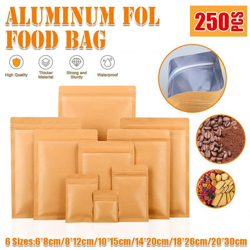Kraft Paper Mylar Storage Self Seal Packing Pouches Aluminum Foil Packaging Bag - 6*8cm