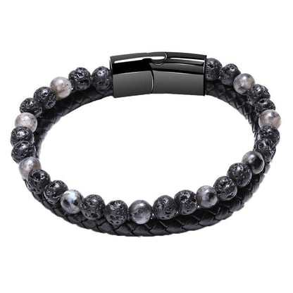 Tiger Eye Natural Stone Beaded Bracelet Women Men Elasticity Bangle hand Jewelry - Tiger Eye