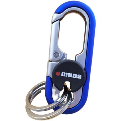 Keychains Fashion Men's Stainless Steel Ring Creative Metal Car Accessory Gift - Blue