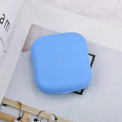 Pocket Plastic Mini Contact Lens Case Kit Outdoor Travel Holder Mirror Container - Green