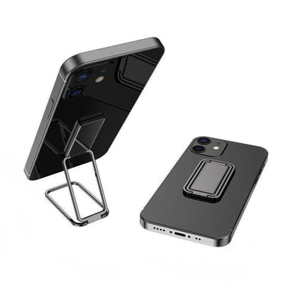 Portable Multifunctional Folding Metal Mobile Phone Holder Bracket Desktop Stand - Rose Gold