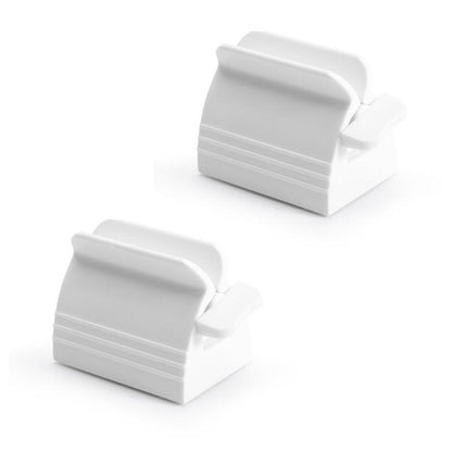 Large Bathroom Toothpaste Squeezer Tube Easy Stand Dispenser Rolling Holder Seat - Red