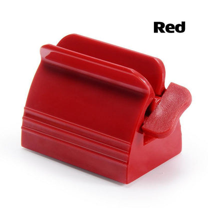Large Bathroom Toothpaste Squeezer Tube Easy Stand Dispenser Rolling Holder Seat - White