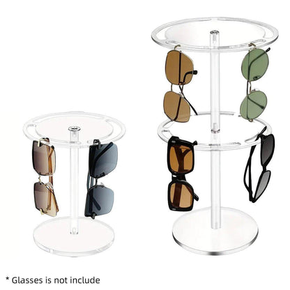 360 Degree Rotating Eyeglasses Display Stand Desktop Holder Organizer Glasses Storage - 1-Layer