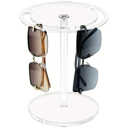 360 Degree Rotating Eyeglasses Display Stand Desktop Holder Organizer Glasses Storage - 1-Layer