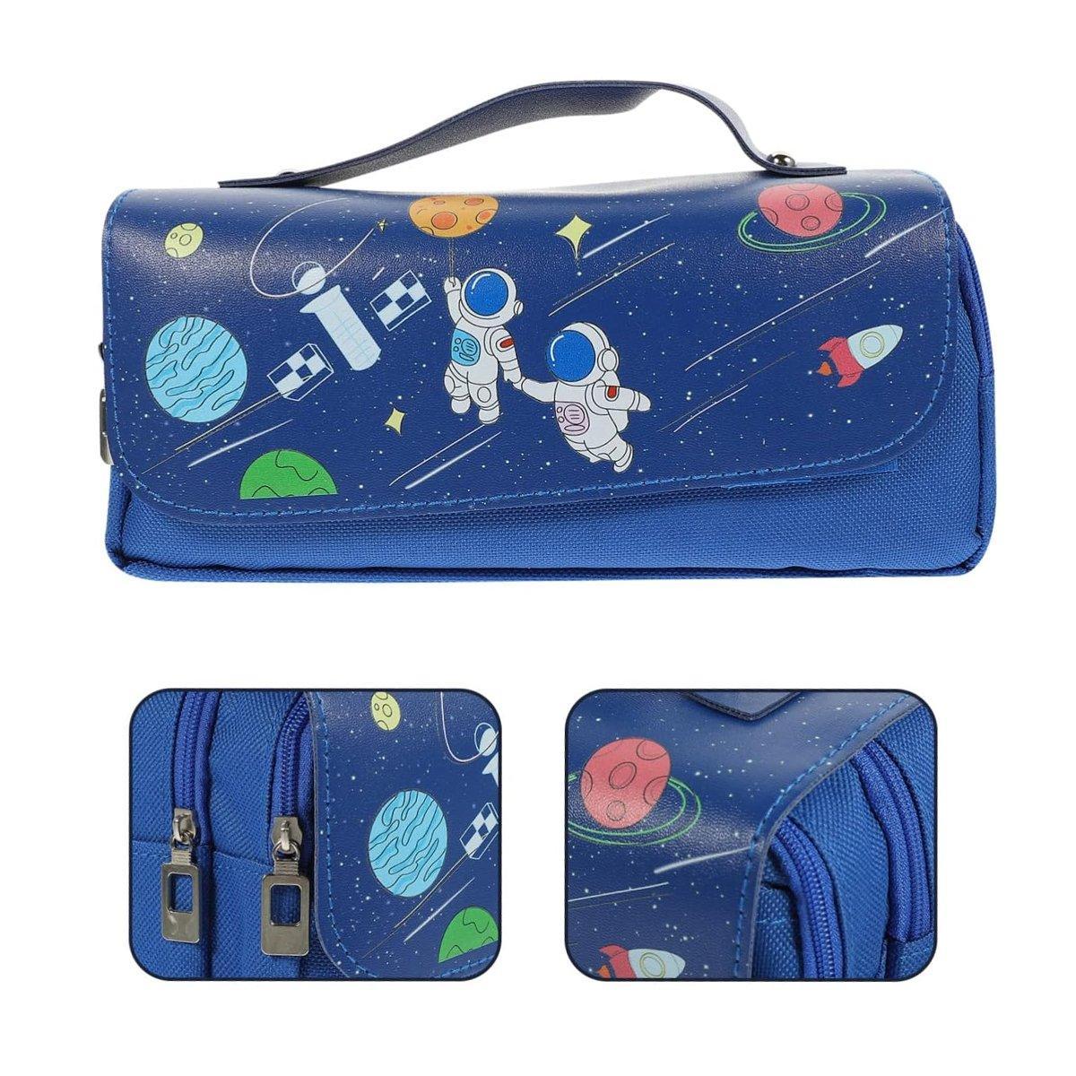 Functional Pencil Case Stationery Bag Pen Holder Storage Organizer for School - 02