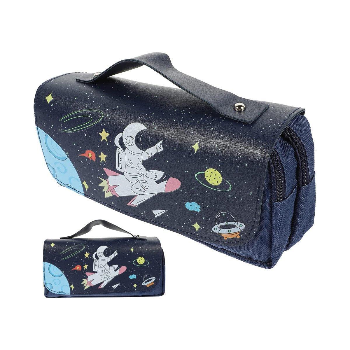 Functional Pencil Case Stationery Bag Pen Holder Storage Organizer for School - 04