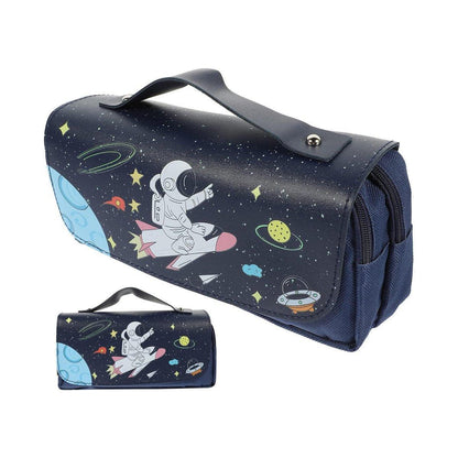 Functional Pencil Case Stationery Bag Pen Holder Storage Organizer for School - 04