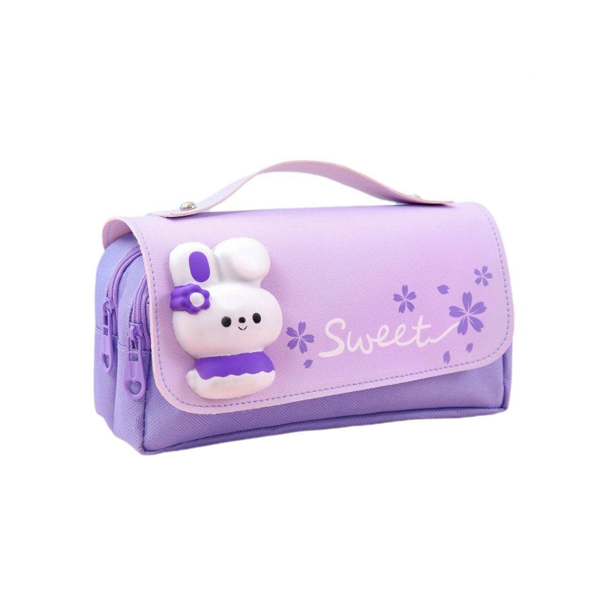 Functional Pencil Case Stationery Bag Pen Holder Storage Organizer for School - 05