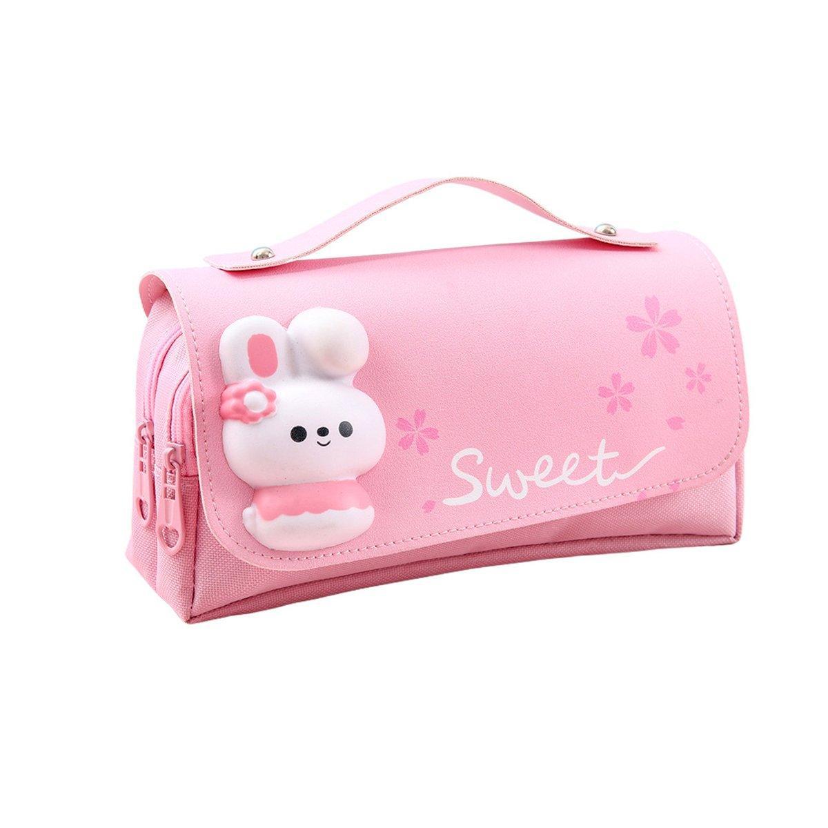 Functional Pencil Case Stationery Bag Pen Holder Storage Organizer for School - 05