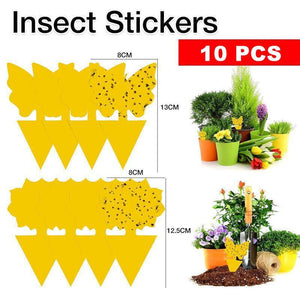 10X Dual Sided Sticky Trap Insect Killer Whitefly Thrip Fruit Fly Gnat - Sunflower 50PCS