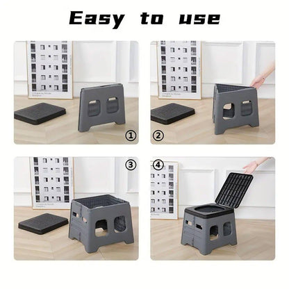 Outdoor Travel Toilet Portable Folding Stool Seat for Camping Hiking and Outdoor - Green