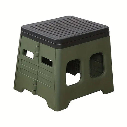 Outdoor Travel Toilet Portable Folding Stool Seat for Camping Hiking and Outdoor - Green