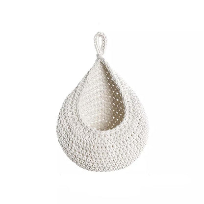 Cotton Rope Woven Storage Basket Wall Mount Fruit Vegetable Organizer Container - Max