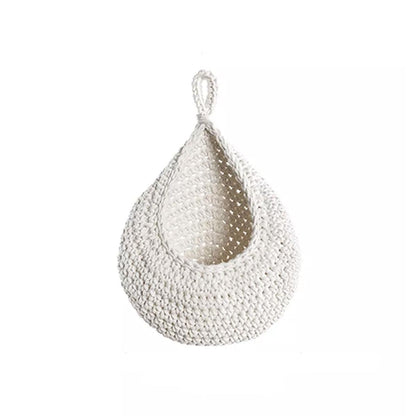 Cotton Rope Woven Storage Basket Wall Mount Fruit Vegetable Organizer Container - XL