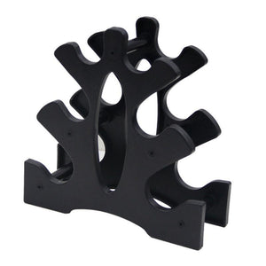 Black Dumbbell Rack Three-Tier on a white background