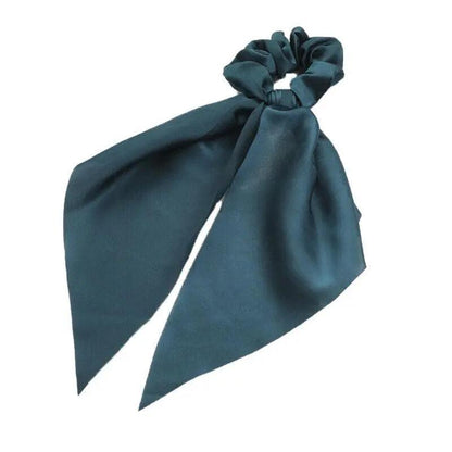 Chiffon Ponytail Scarf Bow Elastic Hair Rope Tie Scrunchies Ribbon Hair Bands - Green