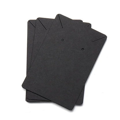 40pcs Jewellery Display Cards Necklace Earring Holder Kraft Paper 6x9cm - White