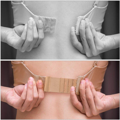 Maternity Strap Clip On Bra Extender Extension 2 Hooks Ladies Plus Size - White