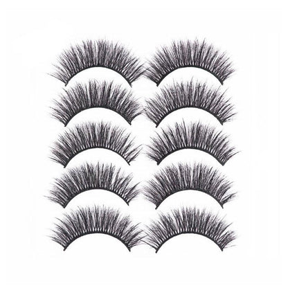 5 Pairs 3D Thick Mink Fake False Eyelashes Natural Long Wispy Makeup Lashes Au - 3D-55