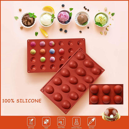 Soap Mold Cake Mould Kitchen Accessories Kitchenware Silicone Gel Baking Tools - 6 semicircle