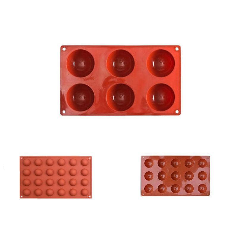 Soap Mold Cake Mould Kitchen Accessories Kitchenware Silicone Gel Baking Tools - 6 semicircle