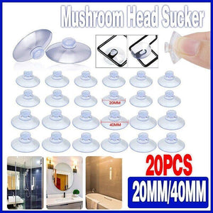 20Pcs 20/40Mm Suction Cups Caps Suckers Aquarium Fish Tank Glass Hanger Pads - 20MM