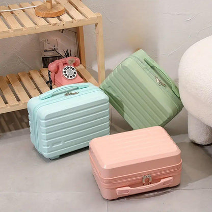 Portable 14 Inch Suitcase Mini Small Travel Storage Hand Gift Box - Pink