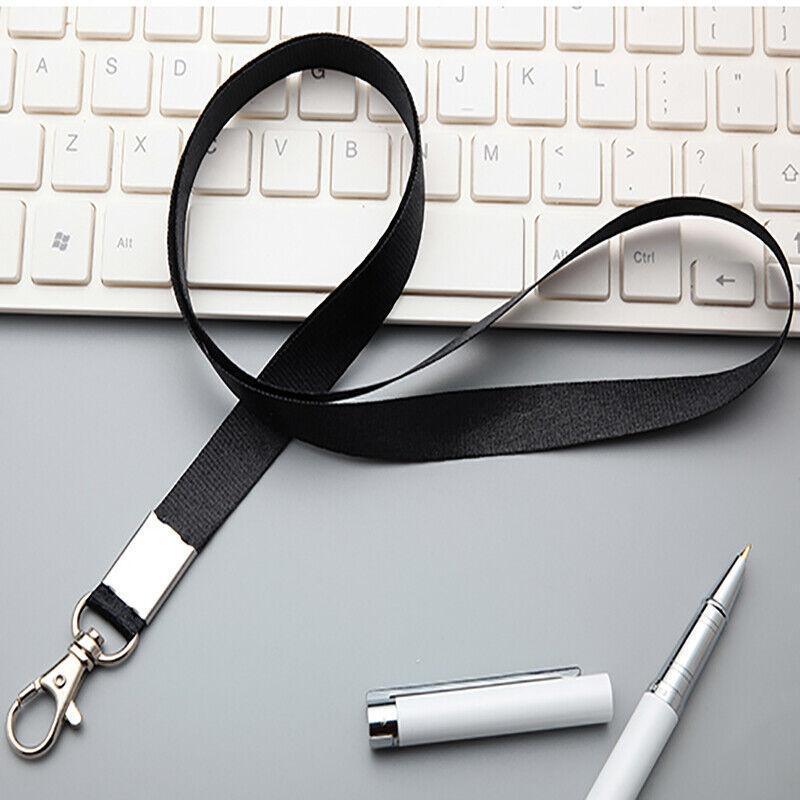 Neck Strap with Clip for ID Badge Name Tag Card Holder Lanyard - Beige Grey