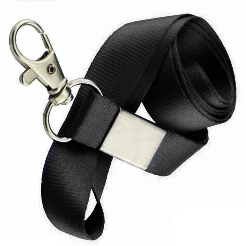 Neck Strap with Clip for ID Badge Name Tag Card Holder Lanyard - White
