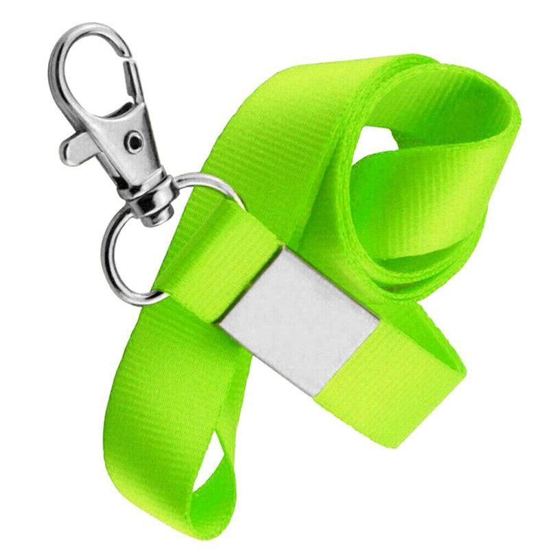 Neck Strap with Clip for ID Badge Name Tag Card Holder Lanyard - White