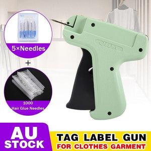 Clothes Garment Price Label Tagging Tags Gun Machine+1000 Glue Needles+5 Needles