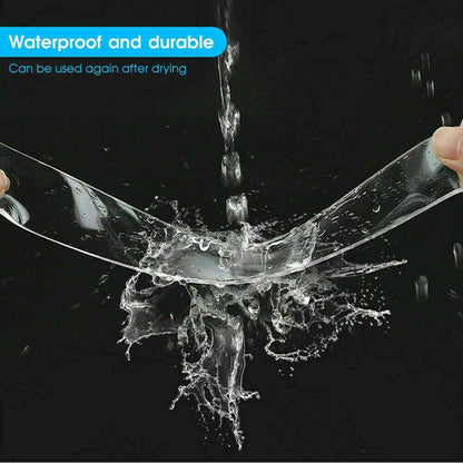 Double Sided Nano Tape Transparent Reusable Adhesive Gel Grip for Home Office - 5cm*1m*2mm (1 Unit)