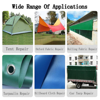 High Adhesive Tarpaulin Repair Tape Tent Awning Fix Patch Waterproof Universal - Blue - 8cm x 5m