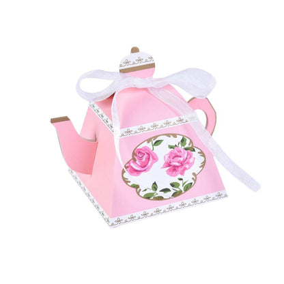 50Pcs Teapot Candy Boxes Wedding Favor Gift Packaging Tea Party Decorations - Blue