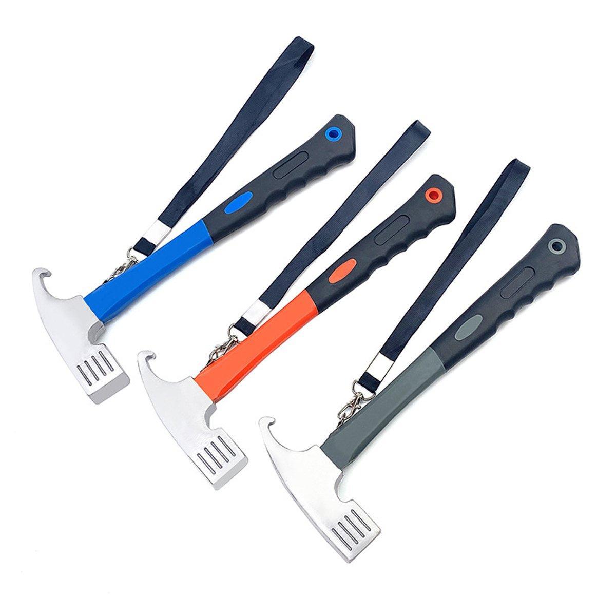 Outdoor Camping Hammer Tent Stake Puller Ground Hammer Heavy Duty Camping Tool - Blue