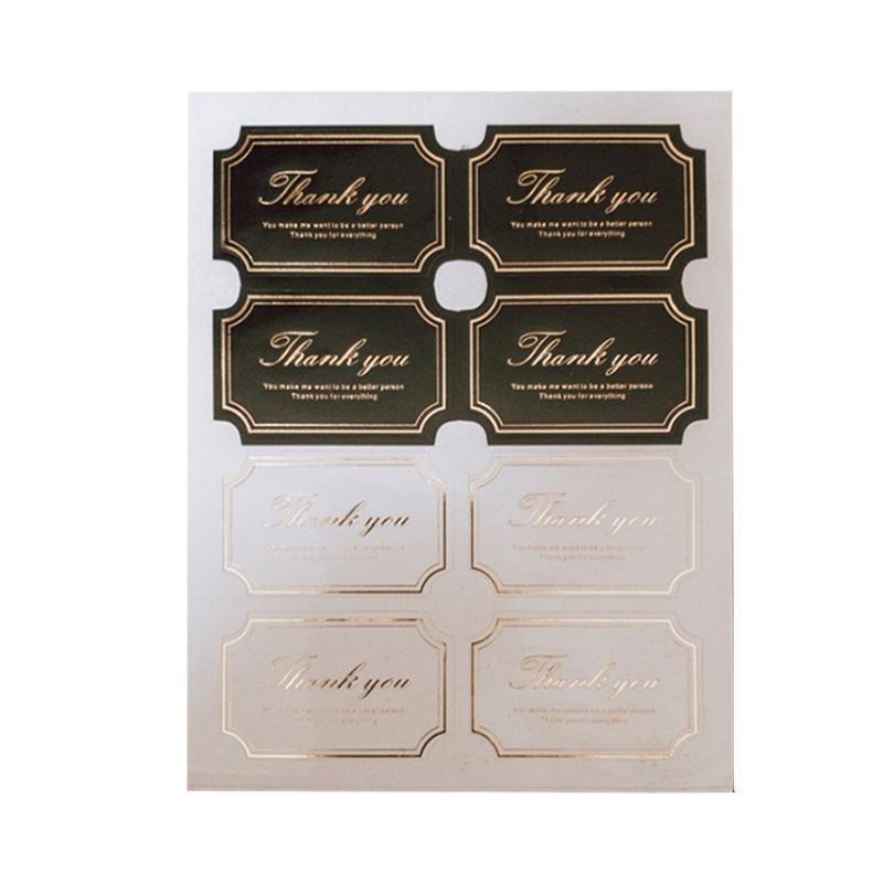 UP TO 80PCS Stickers Labels Thank You Stickers Gift Wrapping Craft Scrapbook DIY - 8*5PCS Style 3