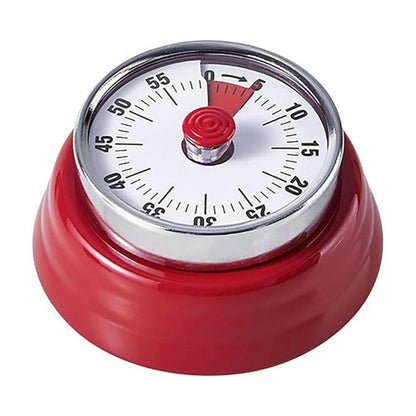 60 Minutes Visual Analog Timer Countdown Clock Time Management Kitchen Tool - Red