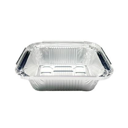 125PCS Disposable Quadrate Tin Foil Pans Oven Grill Safe Non-Stick Baking Trays - 125pcs-230ml