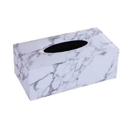 High - End PU Leather Tissue Box Holder for Hotel Home Office Decor Elegant Design - Black Woven Pattern - Factory Direct Shop