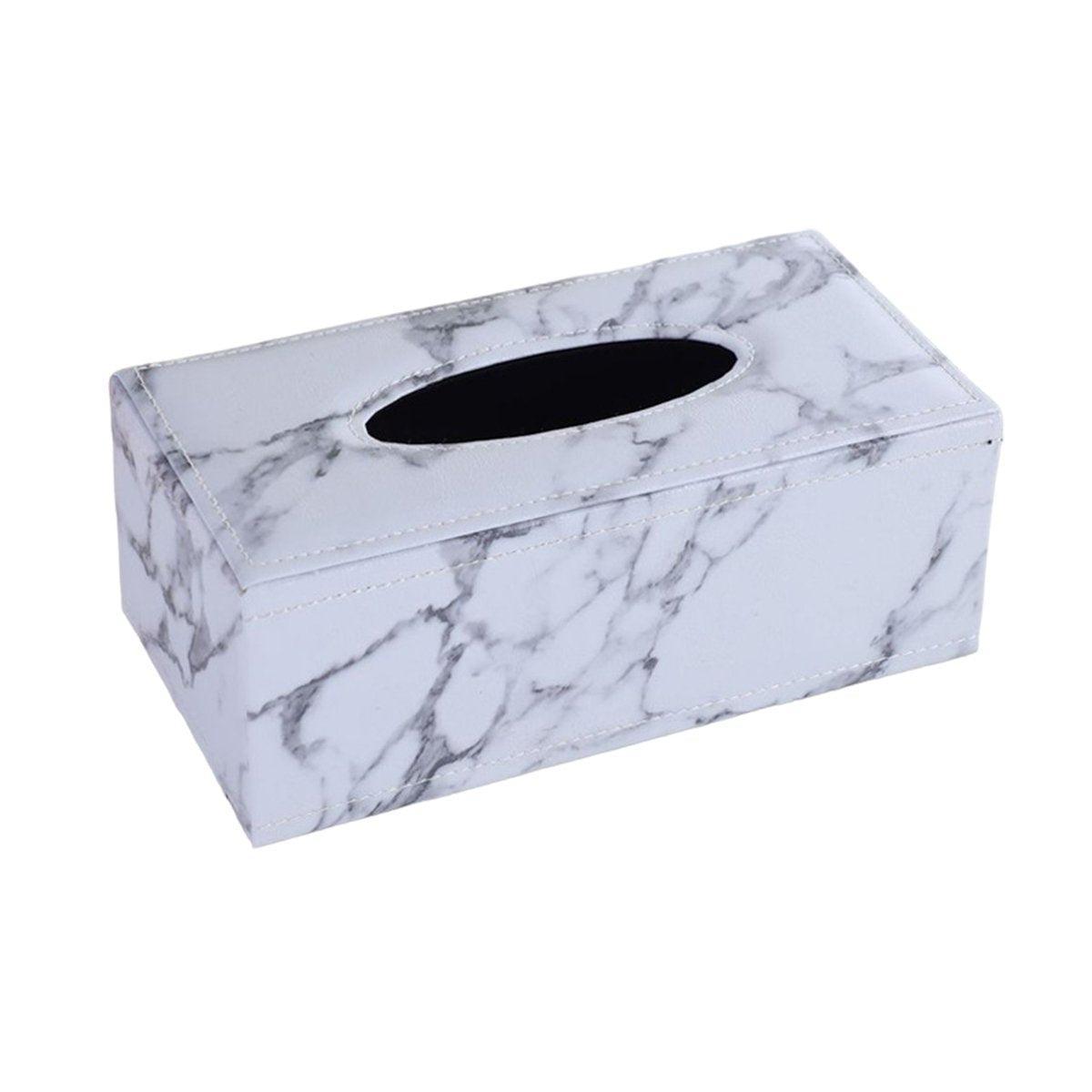 High - End PU Leather Tissue Box Holder for Hotel Home Office Decor Elegant Design - Black Buttons - Factory Direct Shop