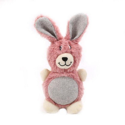 Squeaky Dog Toys Puppy Pet Chew Rope Squeaker Crinkle Rope Plush Toy Teething Au - Pink Chicken